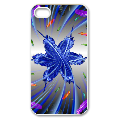 feather flower Case for iPhone 4,4S