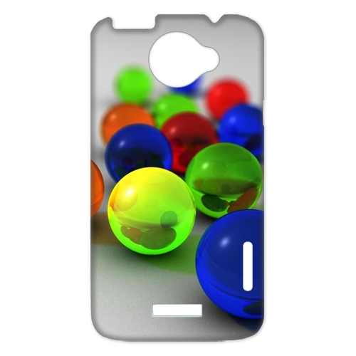 colorful roll ball Case for HTC One X +