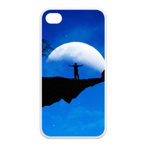 night moon Case for Iphone 4,4s (TPU)